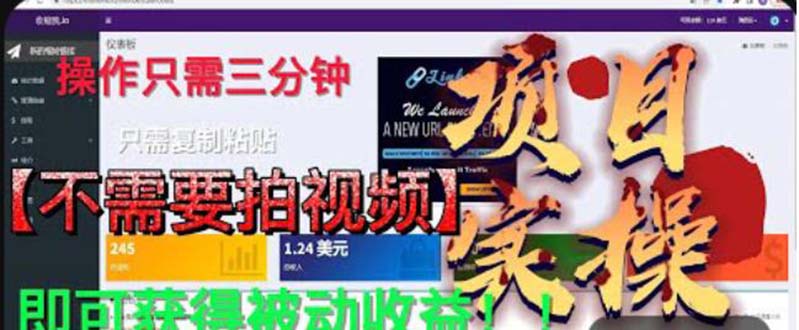 （6047期）最新国外掘金项目 不需要拍视频 即可获得被动收益 只需操作3分钟实现躺赚-飓风网创资源站