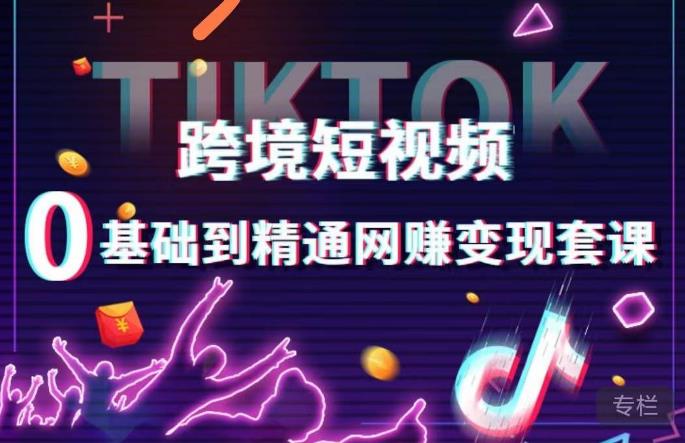 跨境短视频TIKTOK 0基础到精通网赚变现套课，跨境短视频独立站带货变现技巧-飓风网创资源站