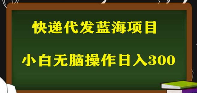 2023最新蓝海快递代发项目，小白零成本照抄也能日入300+-飓风网创资源站