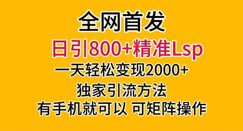 全网首发！日引800+精准老色批，一天变现2000+，独家引流方法，可矩阵操作【揭秘】-飓风网创资源站