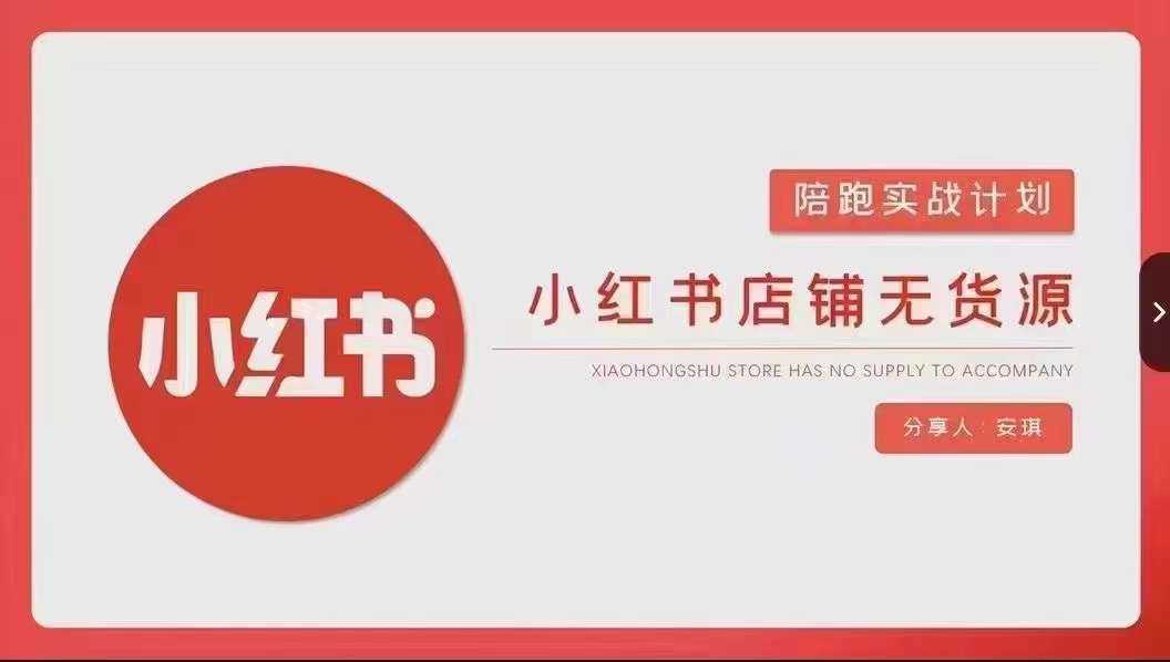 安琪-小红书店铺无货源实战，开店到售后全流程操作-飓风网创资源站