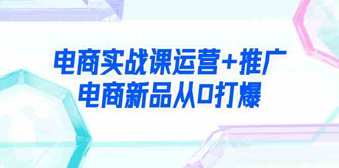 （9313期）电商实战课运营+推广，电商新品从0打爆（99节视频课）-飓风网创资源站