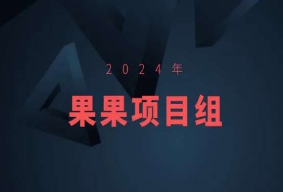 2024年果果项目组项目合集-果果最新项目-飓风网创资源站