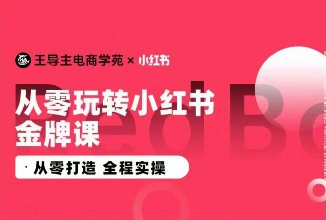 王导主·小红书电商运营实操课，​从零打造  全程实操-飓风网创资源站