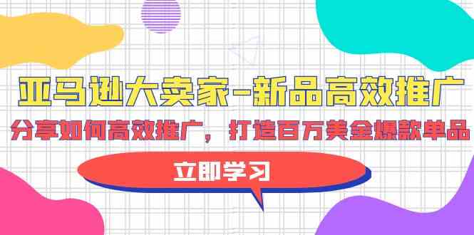 （9945期）亚马逊 大卖家-新品高效推广，分享如何高效推广，打造百万美金爆款单品-飓风网创资源站