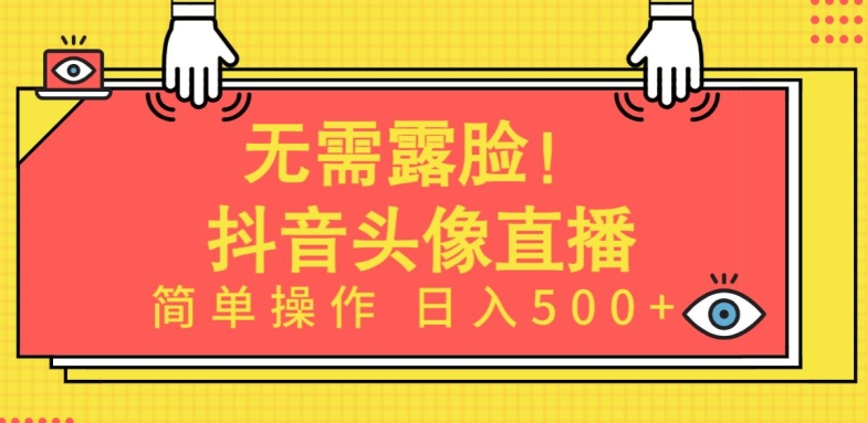 无需露脸，Ai头像直播项目，简单操作日入500+-飓风网创资源站