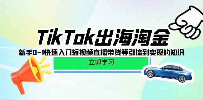 （10035期）TikTok-出海淘金，新手0-1快速入门短视频直播带货等引流到变现的知识-飓风网创资源站