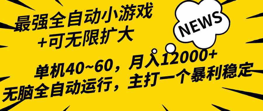 （10046期）2024最新全网独家小游戏全自动，单机40~60,稳定躺赚，小白都能月入过万-飓风网创资源站