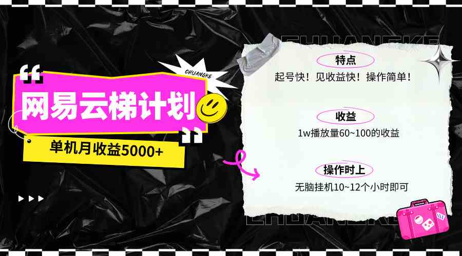 （10063期）最新网易云梯计划网页版，单机月收益5000+！可放大操作-飓风网创资源站