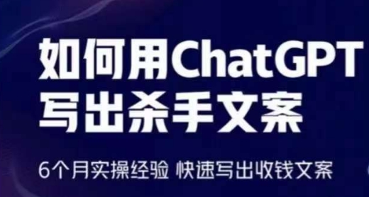 如何用ChatGPT写出杀手文案，6个月实操经验，快速写出收钱文案-飓风网创资源站