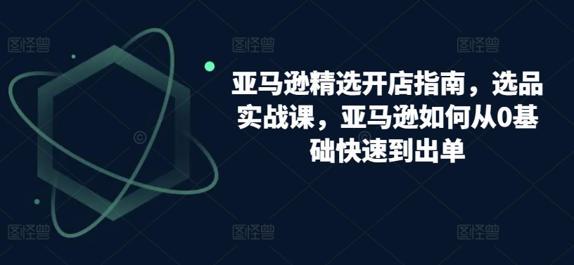 亚马逊精选开店指南，选品实战课，亚马逊如何从0基础快速到出单-飓风网创资源站