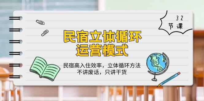 民宿立体循环运营模式：民宿高入住效率，立体循环方法，只讲干货（32节）-飓风网创资源站