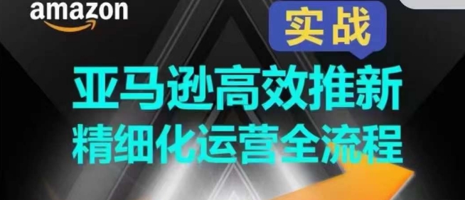 亚马逊高效推新精细化运营全流程，全方位、快速拉升产品排名和销量!-飓风网创资源站