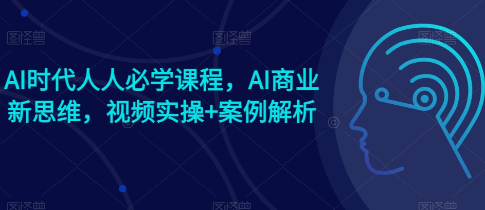 AI时代人人必学课程，AI商业新思维，视频实操+案例解析【赠AI商业爆款案例】-飓风网创资源站