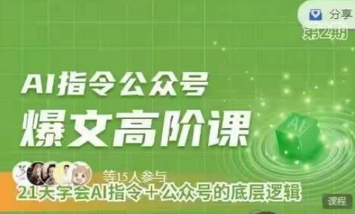 Ai指令公众号高阶课，学会ai指令+公众号的底层逻辑-飓风网创资源站