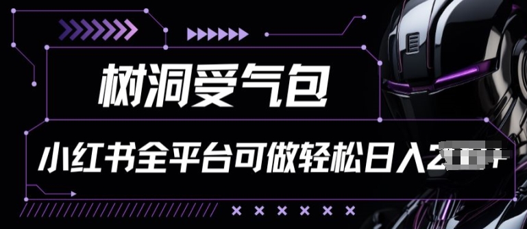 小红书等全平台树洞受气包项目，轻松日入一两张-飓风网创资源站