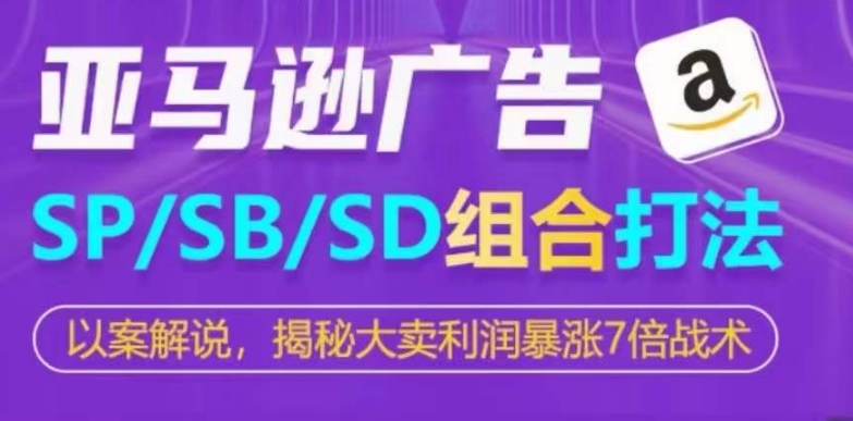 亚马逊SP/SB/SD广告组合打法，揭秘大卖利润暴涨7倍战术-飓风网创资源站