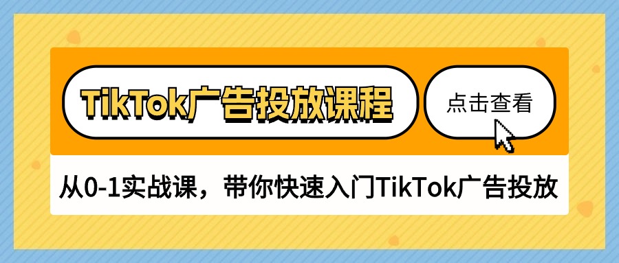 （10731期）TikTok广告投放课程，从0-1实战课，带你快速入门TikTok广告投放（30节课）-飓风网创资源站