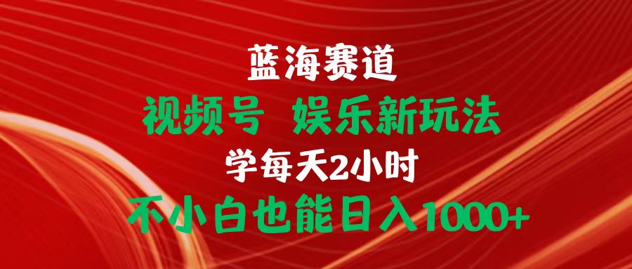 （10818期）蓝海赛道视频号 娱乐新玩法每天2小时小白也能日入1000+-飓风网创资源站