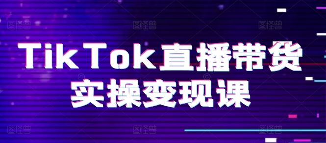 TikTok直播带货实操变现课：系统起号、科学复盘、变现链路、直播配置、小店操作流程、团队搭建等。-飓风网创资源站