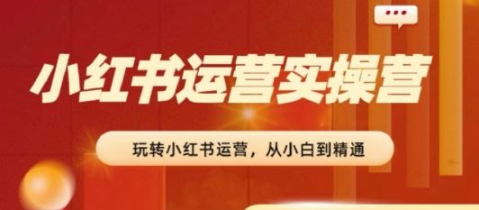 2024小红书运营实操营，​从入门到精通，完成从0~1~100-飓风网创资源站