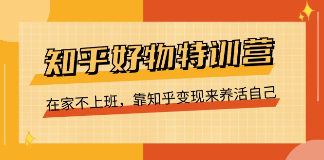 知乎好物特训营，在家不上班，靠知乎变现来养活自己（16节）-飓风网创资源站