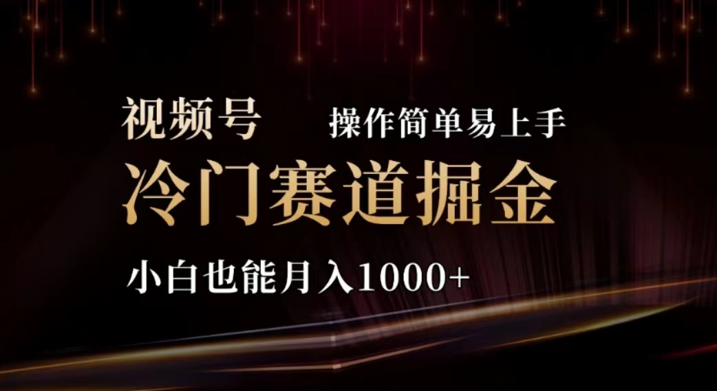 （11378期）2024视频号冷门赛道掘金，操作简单轻松上手，小白也能月入1000+-飓风网创资源站