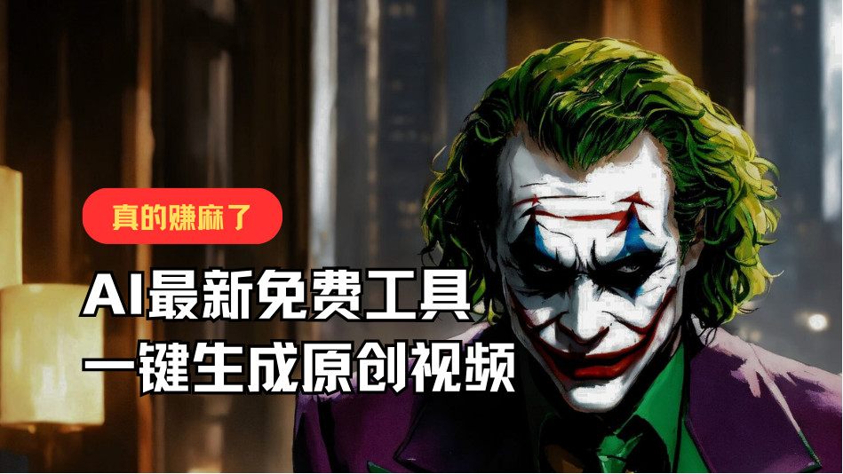 最新免费AI工具，一键生成原创视频，佛系搬运，轻松月入10000+！-飓风网创资源站