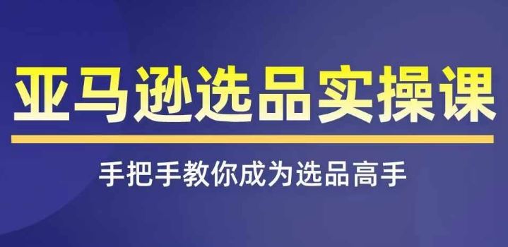 亚马逊选品实操课程，快速掌握亚马逊选品的技巧，覆盖亚马逊选品所有渠道-飓风网创资源站