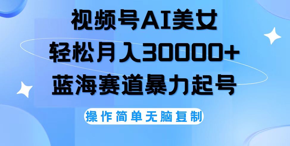 （12125期）视频号AI美女跳舞，轻松月入30000+，蓝海赛道，流量池巨大，起号猛，无…-飓风网创资源站