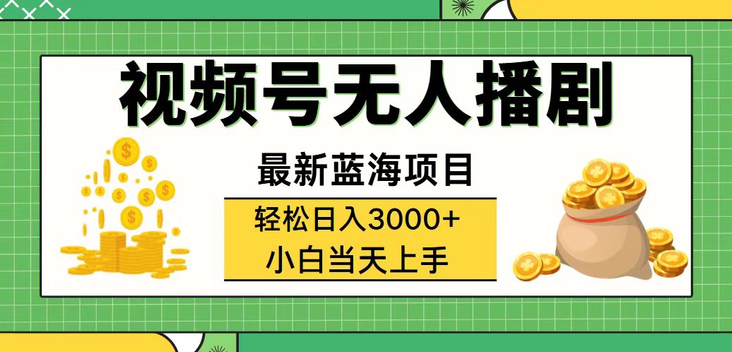 （12128期）视频号无人播剧，轻松日入3000+，最新蓝海项目，拉爆流量收益，多种变…-飓风网创资源站