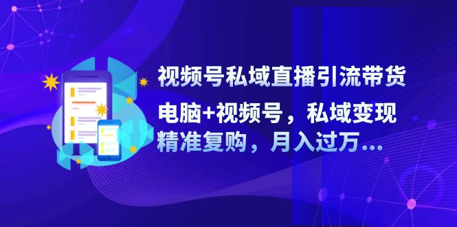 （12249期）视频号私域直播引流带货：电脑+视频号，私域变现，精准复购，月入过万…-飓风网创资源站