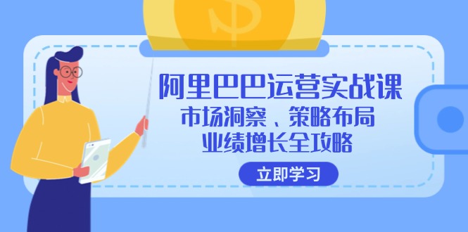 （12385期）阿里巴巴运营实战课：市场洞察、策略布局、业绩增长全攻略-飓风网创资源站