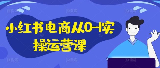 小红书电商从0-1实操运营课，小红书手机实操小红书/IP和私域课/小红书电商电脑实操板块等-飓风网创资源站