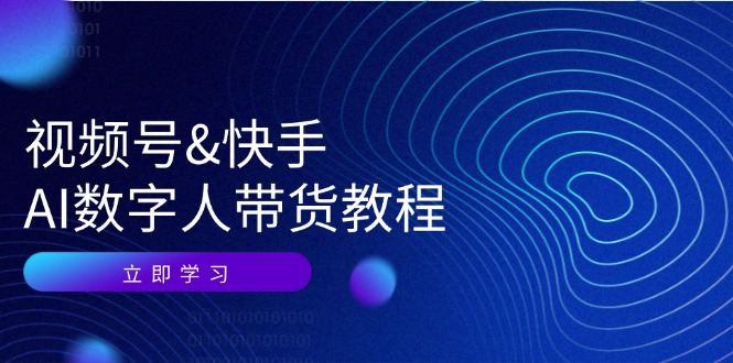 （12470期）视频号&快手-AI数字人带货教程：认知、技术、运营、拓展与资源变现-飓风网创资源站