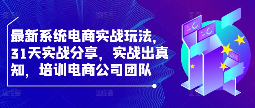 最新系统电商实战玩法，31天实战分享，实战出真知，培训电商公司团队-飓风网创资源站