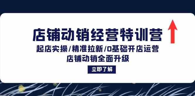 店铺动销经营特训营：起店实操/精准拉新/0基础开店运营/店铺动销全面升级-飓风网创资源站