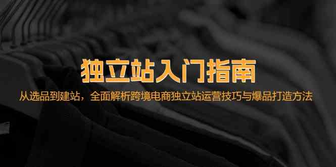 独立站入门指南：从选品到建站，全面解析跨境电商独立站运营技巧与爆品打造方法-飓风网创资源站