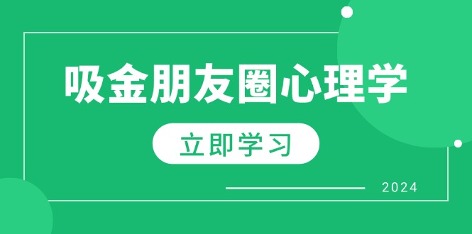 朋友圈吸金心理学：揭秘心理学原理，增加业绩，打造个人IP与行业权威-飓风网创资源站