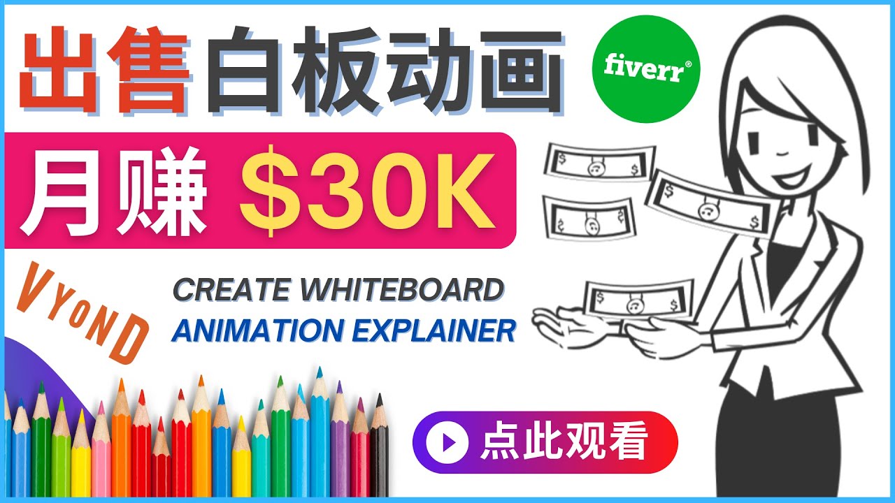 （4302期）如何用最简单制作白板动画（WhiteBoard Animation）月赚3万美元-易创网