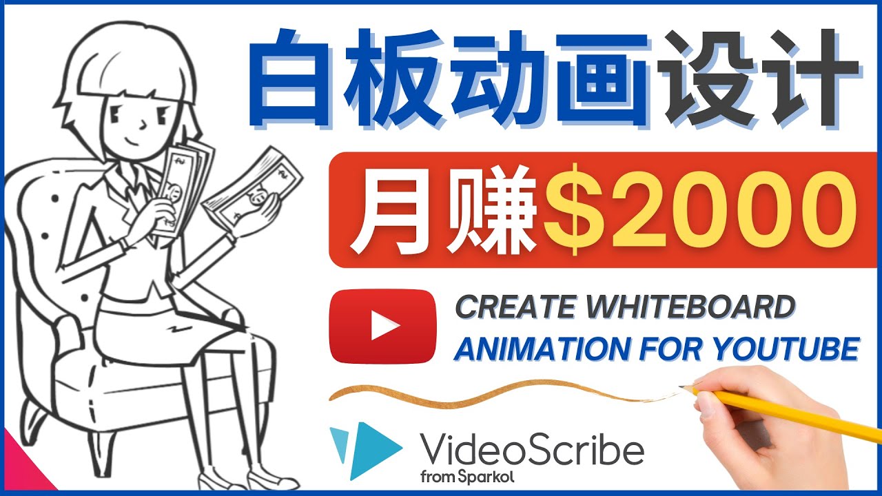 （4341期）创建白板动画（WhiteBoard Animation）YouTube频道，月赚2000美元-易创网