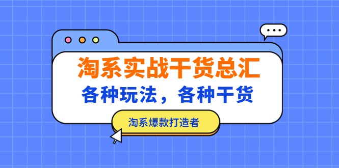 （5067期）淘系实战干货总汇：各种玩法，各种干货，淘系爆款打造者！-花生资源网