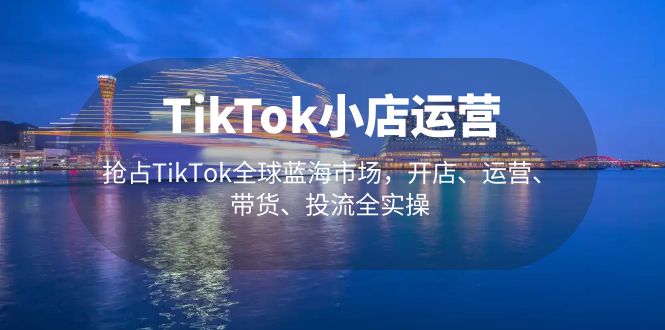 （5200期）TikTok小店运营 抢占TikTok全球蓝海市场，开店、运营、带货、投流全实操-星云网创