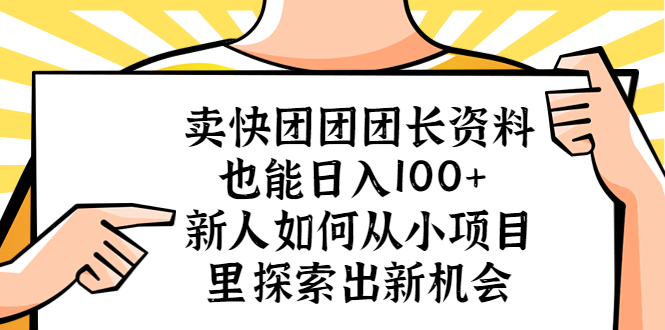 （5535期）卖快团团团长资料也能日入100+ 新人如何从小项目里探索出新机会-副创网