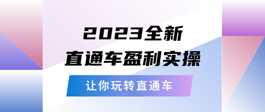 （5714期）2023全新直通车·盈利实操：从底层，策略到搭建，让你玩转直通车-枫客网创