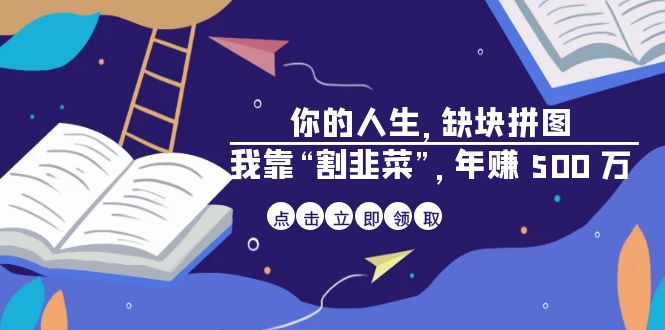 （6866期）某高赞电子书《你的 人生，缺块 拼图——我靠“割韭菜”，年赚 500 万》-花生资源网