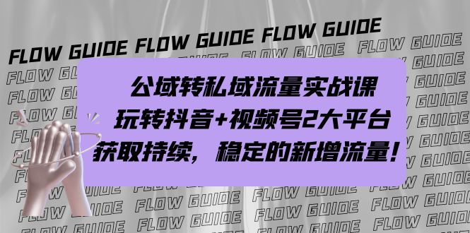 （7064期）公域转私域流量实战课，玩转抖音+视频号2大平台，获取持续，稳定的新增流量-雨辰网创分享