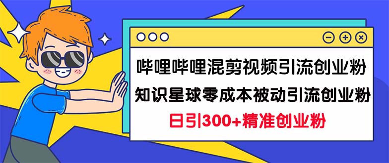 （7138期）哔哩哔哩混剪视频引流创业粉日引300+知识星球零成本被动引流创业粉一天300+-休闲网赚three