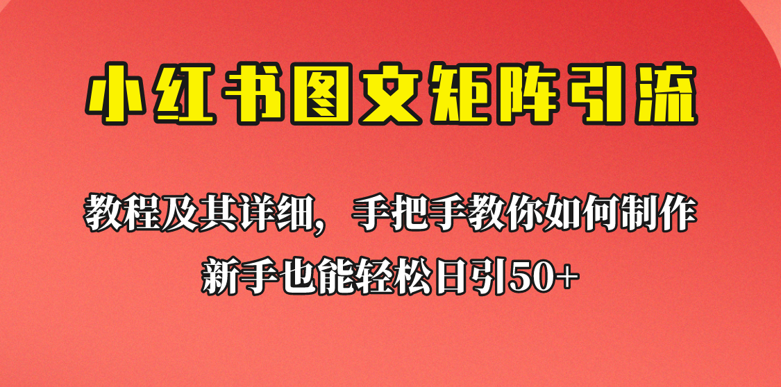 [引流变现]新手也能日引50+的小红书图文矩阵引流法！超详细理论+实操的课程助你流量源源不断 - 当动网创