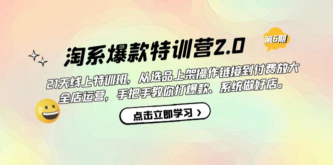 （7250期）淘系爆款特训营2.0【第六期】从选品上架到付费放大 全店运营 打爆款 做好店-深鱼云创